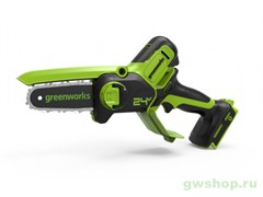 Пила цепная аккумуляторная GREENWORKS G24MCS10 24V без АКБ и ЗУ мини Greenworks 2008207