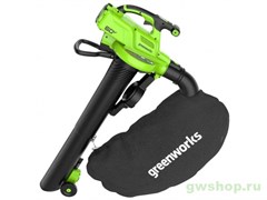 Воздуходув-пылесос аккумуляторная GREENWORKS 60V GD60BVII без АКБ и ЗУ Greenworks 2409307 Воздуходув-пылесос аккумуляторная GREENWORKS 60V GD60BVII без АКБ и ЗУ Greenworks 2409307