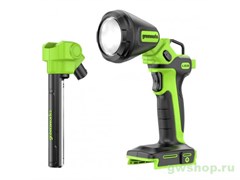 Рабочий аккумуляторный LED-фонарь 2-в-1 со сменными плафонами (650 Лм) Greenworks 24V G24UL, без АКБ и ЗУ Greenworks 3503707 Рабочий аккумуляторный LED-фонарь 2-в-1 со сменными плафонами (650 Лм) Greenworks 24V G24UL, без АКБ и ЗУ Greenworks 3503707