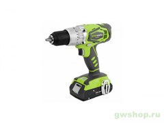 Дрель-шуруповерт аккумуляторная GREENWORKS 24 В, c 2 АКБ 2Ач и ЗУ Greenworks 3703507 Дрель-шуруповерт аккумуляторная GREENWORKS 24 В, c 2 АКБ 2Ач и ЗУ Greenworks 3703507