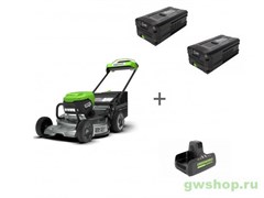 Комплект: Газонокосилка аккумуляторная Greenworks LM221S, без АКБ и ЗУ + 2 Аккумулятора G82B5 + Зарядное устройство G82C2 Greenworks 25194071 Комплект: Газонокосилка аккумуляторная Greenworks LM221S, без АКБ и ЗУ + 2 Аккумулятора G82B5 + Зарядное устройство G82C2 Greenworks 25194071