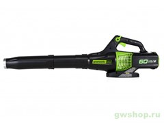 Воздуходув бесщеточный аккумуляторный GD-60 60V GREENWORKS GD60ABK4 c АКБ 4АЧ и ЗУ Greenworks 2401307UB