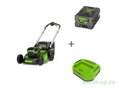 Комплект: Газонокосилка самоходная аккумуляторная 60V GREENWORKS GD60LM51SP + Аккумулятор G60B5 + Зарядка G60C Greenworks 2514307, 2944907, 2932007 Комплект: Газонокосилка самоходная аккумуляторная 60V GREENWORKS GD60LM51SP + Аккумулятор G60B5 + Зарядка G60C Greenworks 2514307, 2944907, 2932007