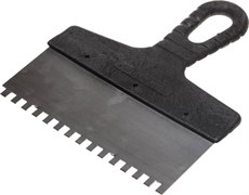 Зубчатый шпатель Stayer "MASTER" стальной 180мм 6х6 1007-18
