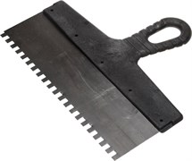 Зубчатый шпатель Stayer "MASTER" стальной 250мм 6х6 1007-25
