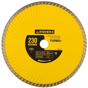Отрезной диск Stayer "TURBO+" алмазный, сегментный 230мм 3663-230