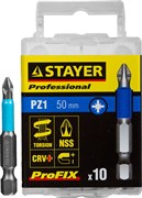 Торсионные биты Stayer "Professional-Profix" PZ1 50мм 10шт 26223-1-50-10_z01