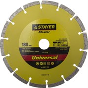 Отрезной диск Stayer "MASTER" алмазный, сегментный 180мм 36671-180