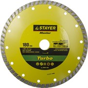 Отрезной диск Stayer "MASTER" "ТУРБО" алмазный, сегментный 180мм 36673-180