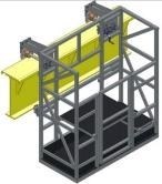 Алюминиевая навесная площадка на кран-балку Люлька ЛНА 100-1200x650