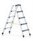 Двухсторонняя анодированная стремянка Zarges Z600 2x10 41438 - фото 100286