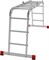 Алюминиевая лестница трансформер Vira 4х4 с площадкой - фото 273899