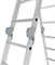 Алюминиевая лестница трансформер Vira 4х4 с площадкой - фото 273904