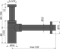 Бутылочный сифон AlcaPlast A400BLACK 5/4"x32 для раковины (латунь), черный матовый - фото 337510