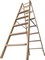 Деревянная стремянка Krause Stabilo со ступенями и перекладинами 2х7 818348 - фото 386189