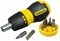 Отвертка Stubby Multibit с реверсом + 6 бит Stanley 0-66-358